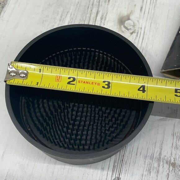 VINTAGE By Special Arrangement 4" Round Black Floral Flower Frog Two's Company - Picture 7 of 9